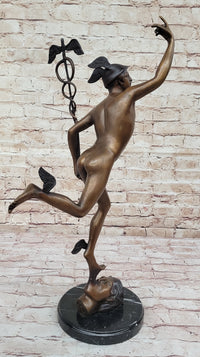 Giambologna Flying Mercury Bronze Sculpture by Lost Wax Method