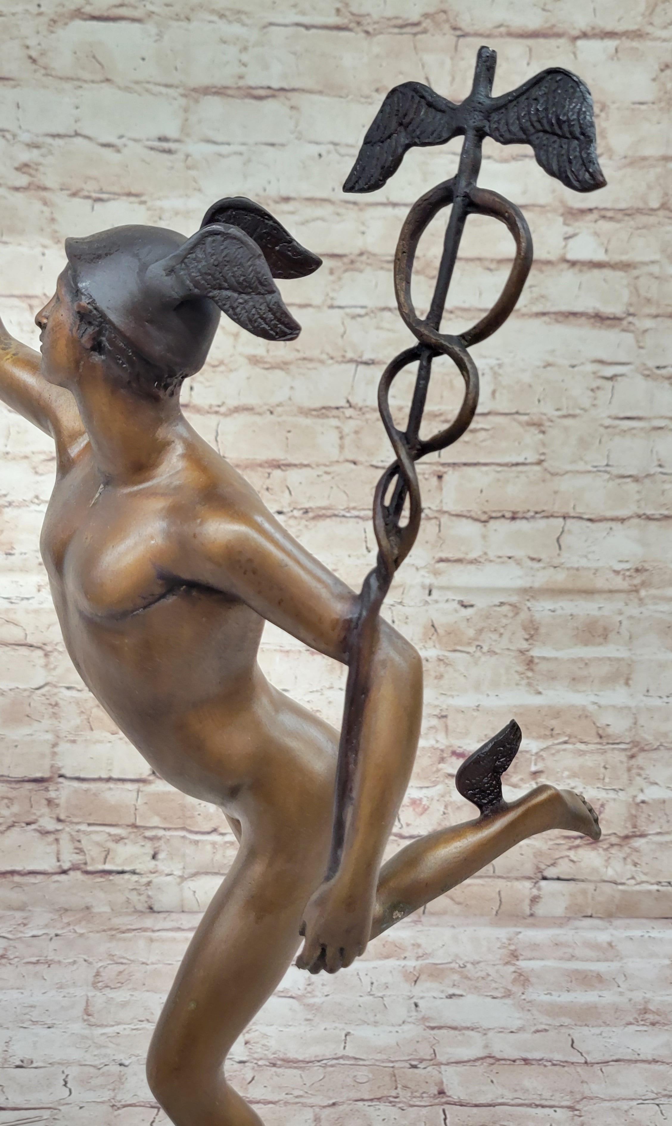 Giambologna Flying Mercury Bronze Sculpture by Lost Wax Method