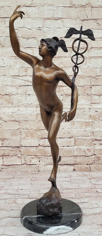 Giambologna Flying Mercury Bronze Sculpture by Lost Wax Method