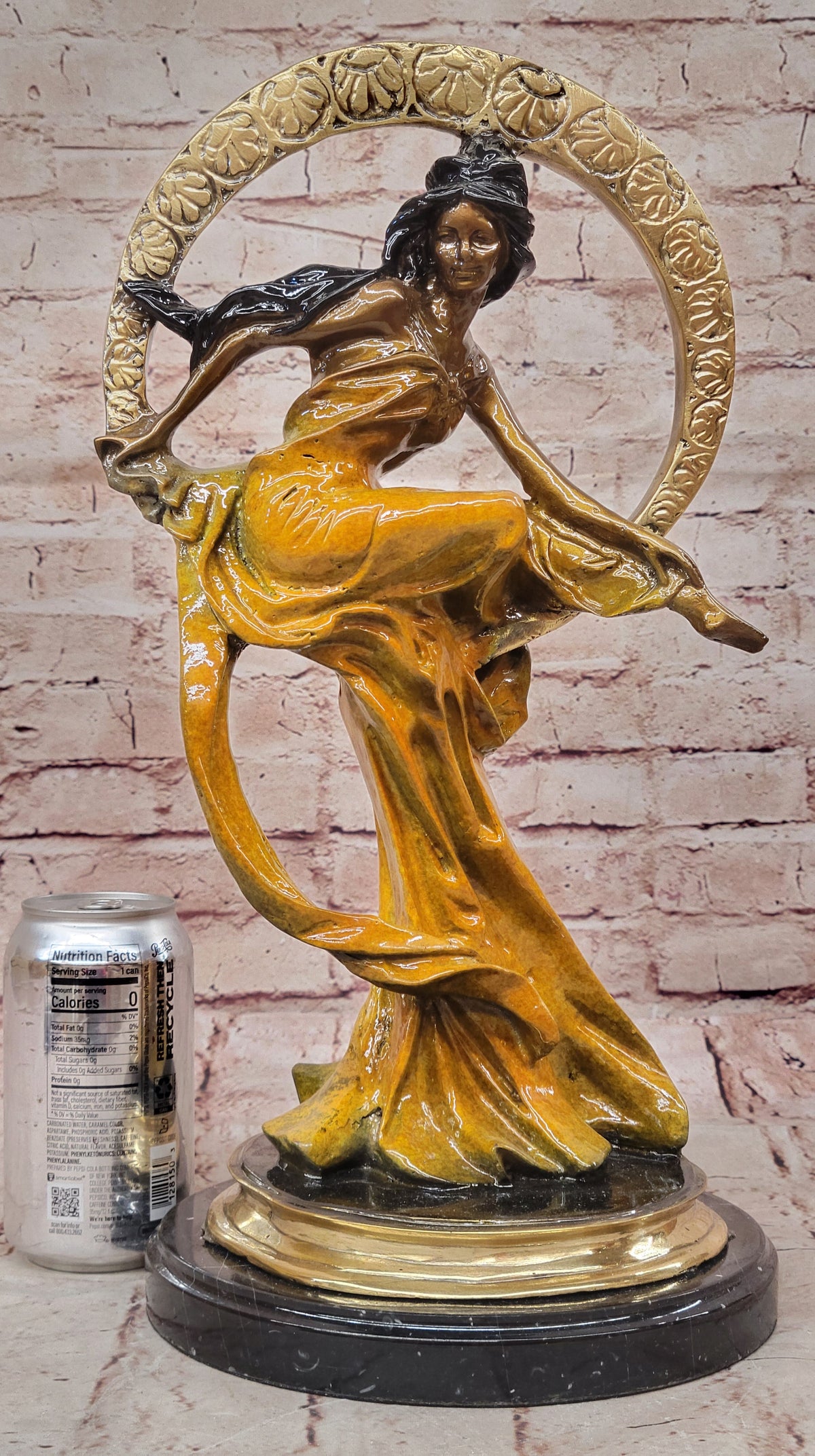Hand Made Venus Goddess of Love Genuine Bronze Sculpture Signed Collett Statue