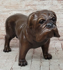 Life Size English Bulldog Puppy Bronze Sculpture 14" x 24"