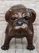 Life Size English Bulldog Puppy Bronze Sculpture 14" x 24"