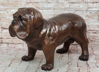 Life Size English Bulldog Puppy Bronze Sculpture 14" x 24"