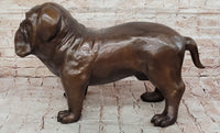 Life Size English Bulldog Puppy Bronze Sculpture 14" x 24"