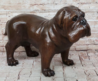 Life Size English Bulldog Puppy Bronze Sculpture 14" x 24"