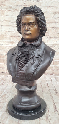 Ludwig Van Beethoven Bronze Bust Sculpture Signed & Numbered