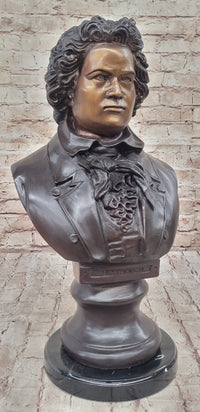 Ludwig Van Beethoven Bronze Bust Sculpture Signed & Numbered
