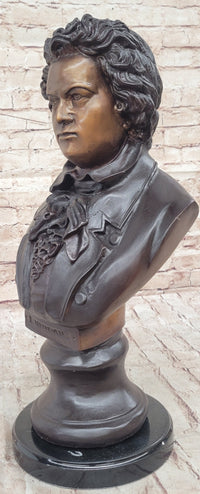 Ludwig Van Beethoven Bronze Bust Sculpture Signed & Numbered