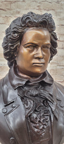 Ludwig Van Beethoven Bronze Bust Sculpture Signed & Numbered