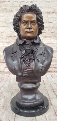 Ludwig Van Beethoven Bronze Bust Sculpture Signed & Numbered