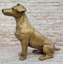 Life Size Jack Russell Terrier Bronze Sculpture 19" x 25"