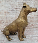 Life Size Jack Russell Terrier Bronze Sculpture 19" x 25"