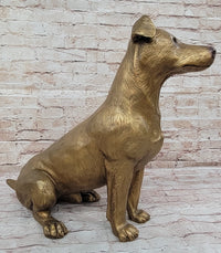 Life Size Jack Russell Terrier Bronze Sculpture 19" x 25"