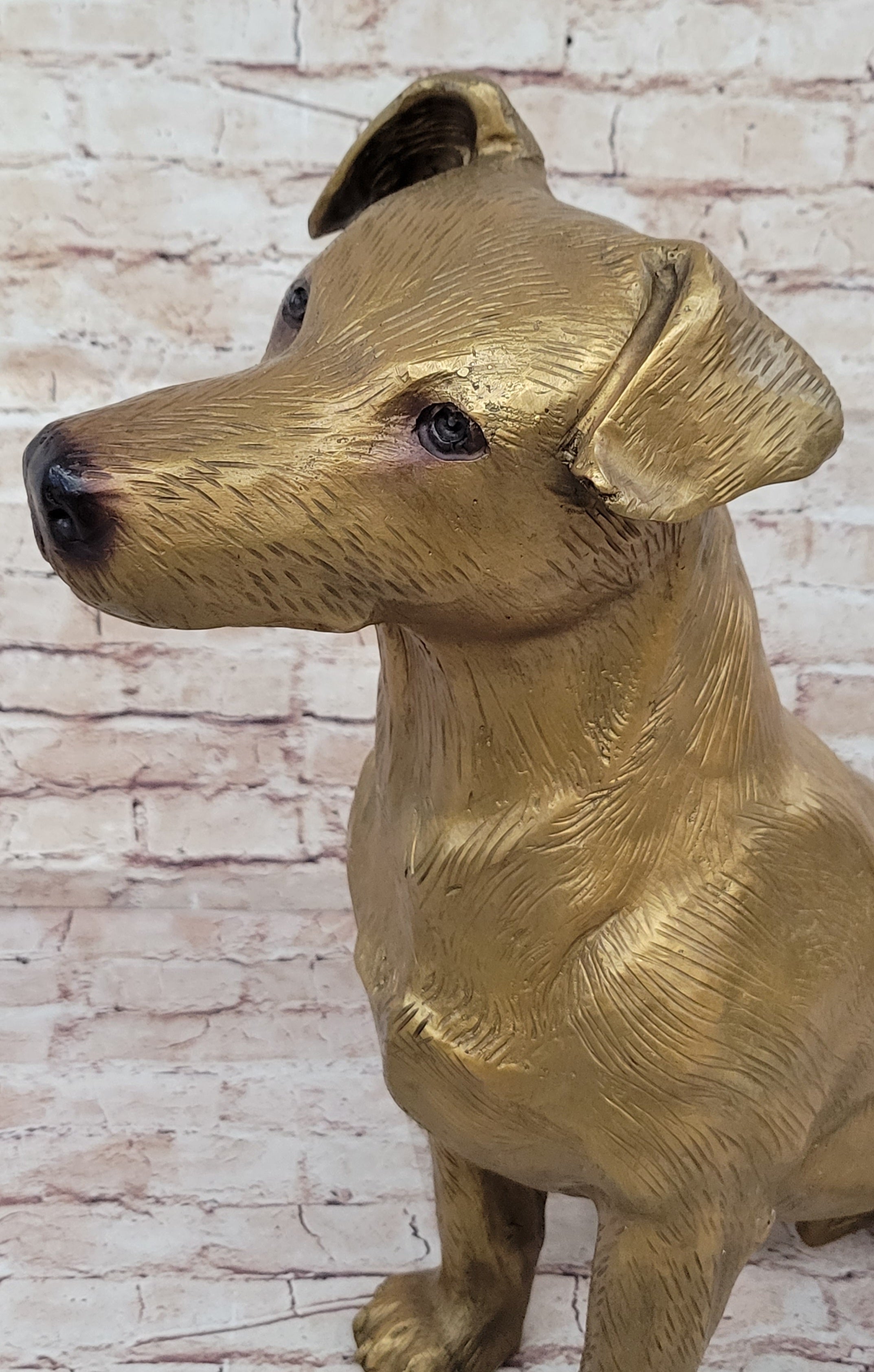 Life Size Jack Russell Terrier Bronze Sculpture 19" x 25"
