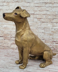 Life Size Jack Russell Terrier Bronze Sculpture 19" x 25"