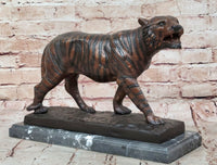 Bronze Tiger Sculpture – Fierce Wildlife Numbered Art