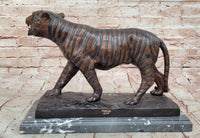 Bronze Tiger Sculpture – Fierce Wildlife Numbered Art