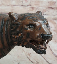 Bronze Tiger Sculpture – Fierce Wildlife Numbered Art