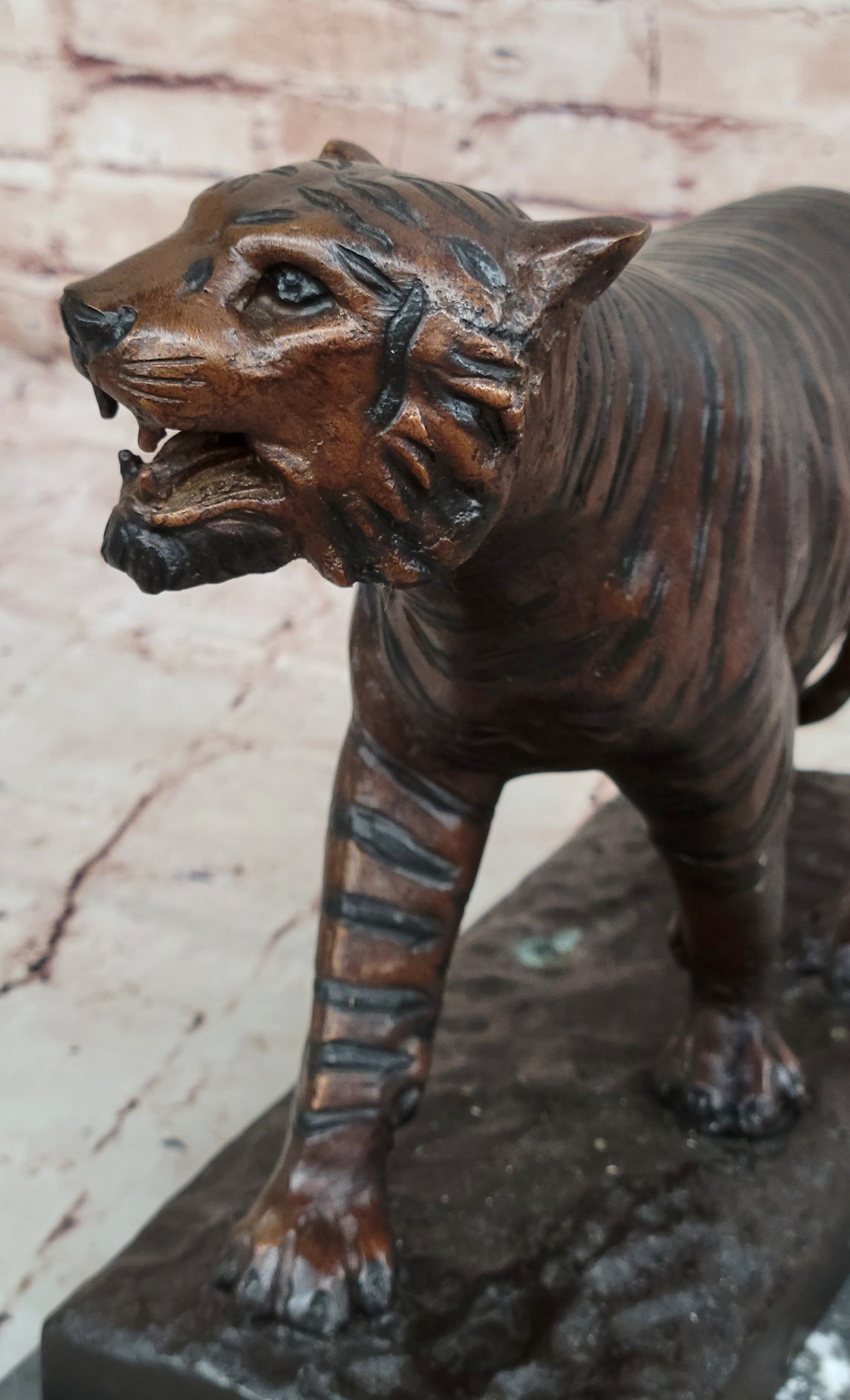 Bronze Tiger Sculpture – Fierce Wildlife Numbered Art