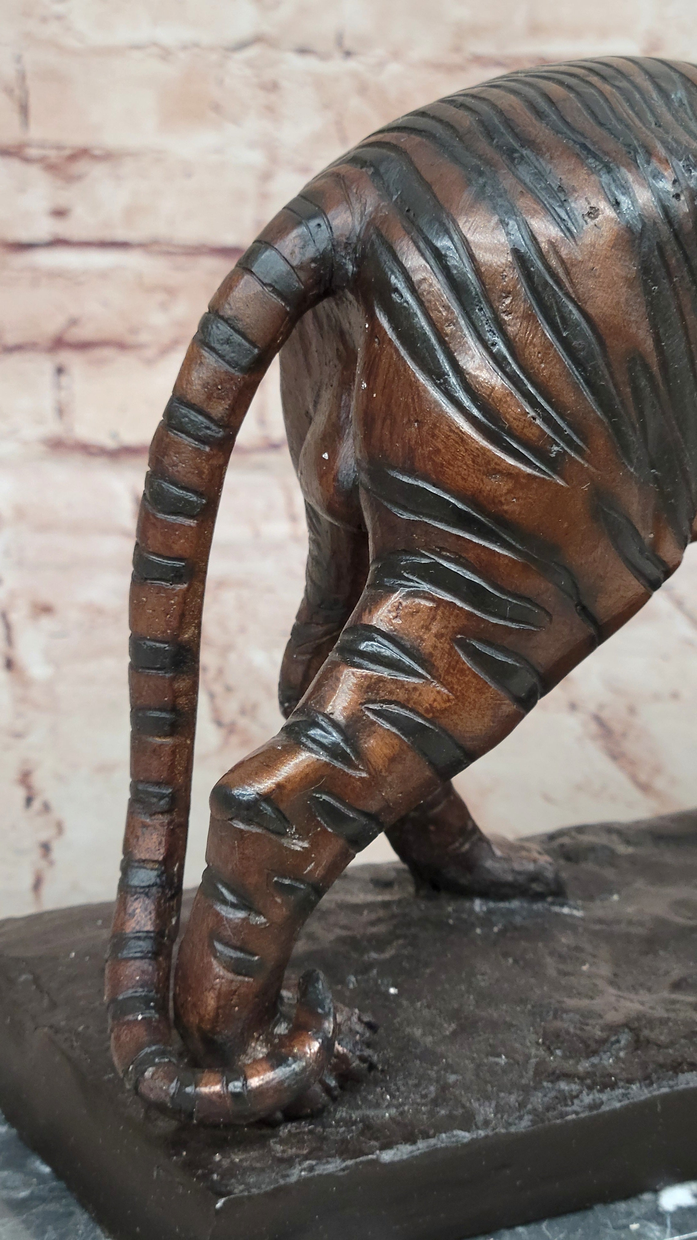 Bronze Tiger Sculpture – Fierce Wildlife Numbered Art