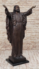 Jesus Christ Arms Outstretched Bronze Sculpture 33" x 20"