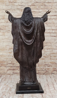 Jesus Christ Arms Outstretched Bronze Sculpture 33" x 20"