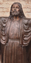 Jesus Christ Arms Outstretched Bronze Sculpture 33" x 20"