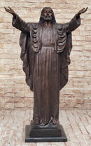 Jesus Christ Arms Outstretched Bronze Sculpture 33" x 20"