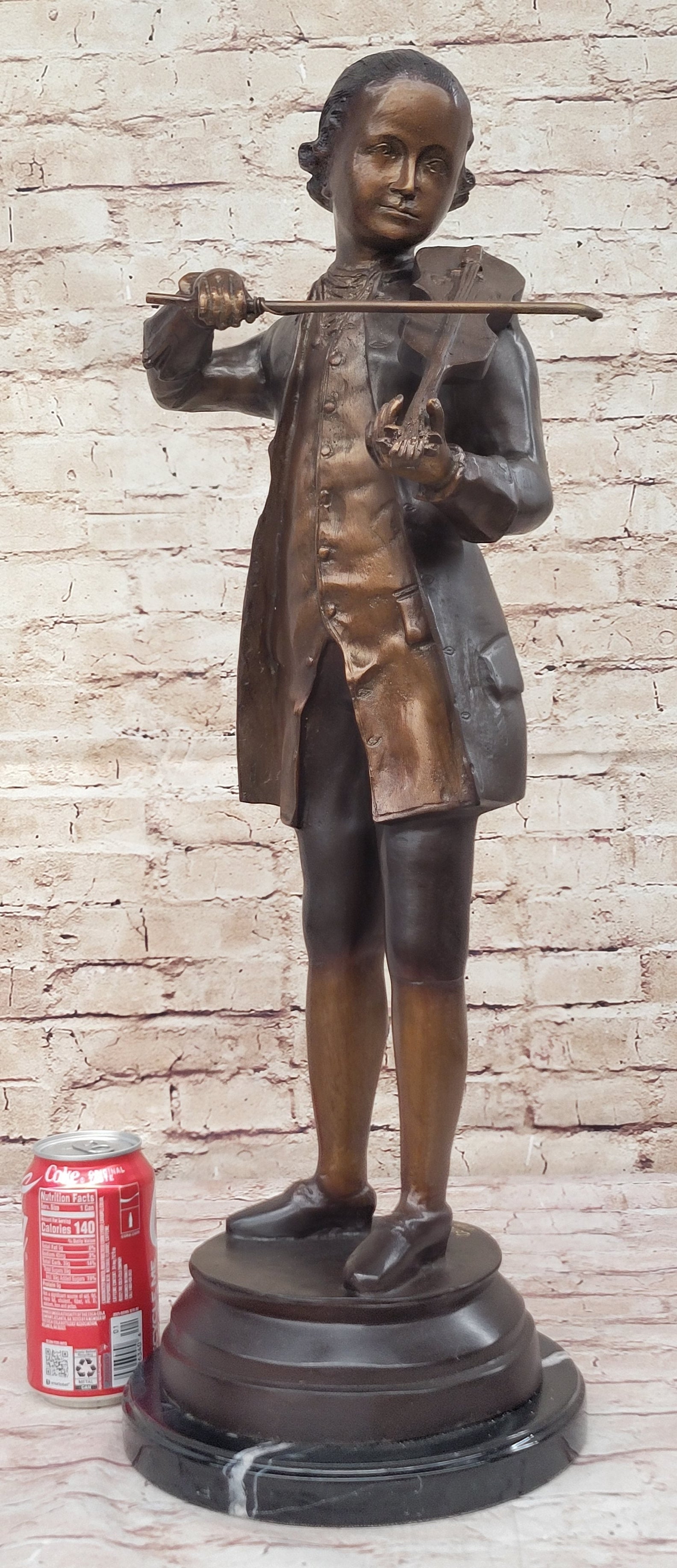 Limited Edition Signed Collett Mozart Violin Bronze Sculpture