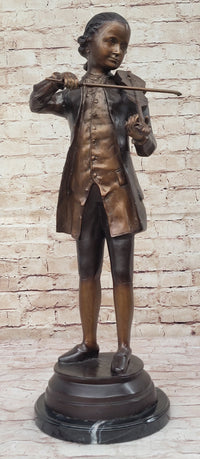Limited Edition Signed Collett Mozart Violin Bronze Sculpture
