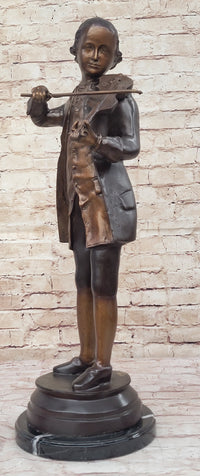 Limited Edition Signed Collett Mozart Violin Bronze Sculpture