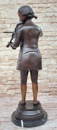 Limited Edition Signed Collett Mozart Violin Bronze Sculpture