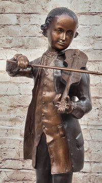 Limited Edition Signed Collett Mozart Violin Bronze Sculpture