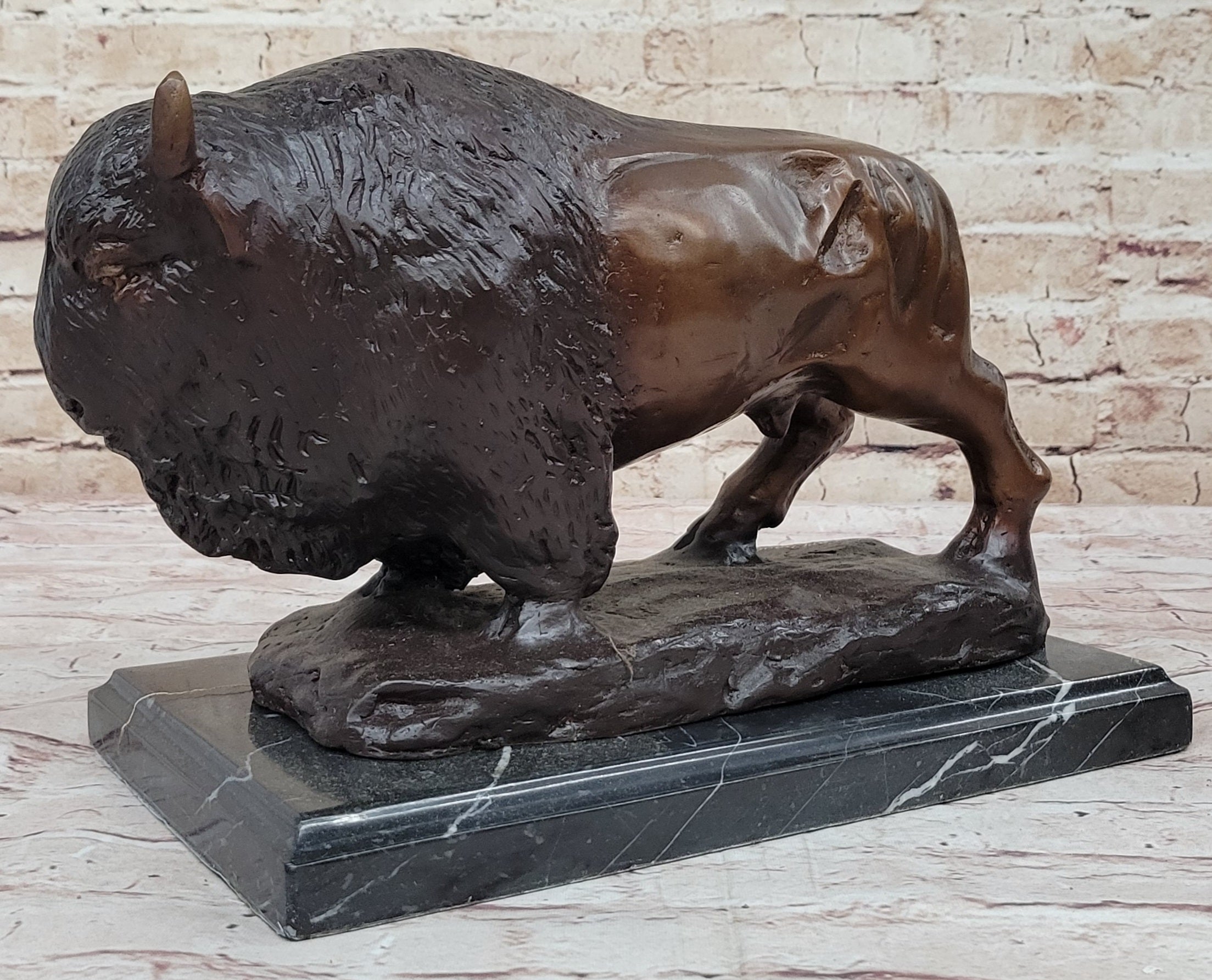 Carl Kauba Bison Buffalo Genuine Bronze Sculpture