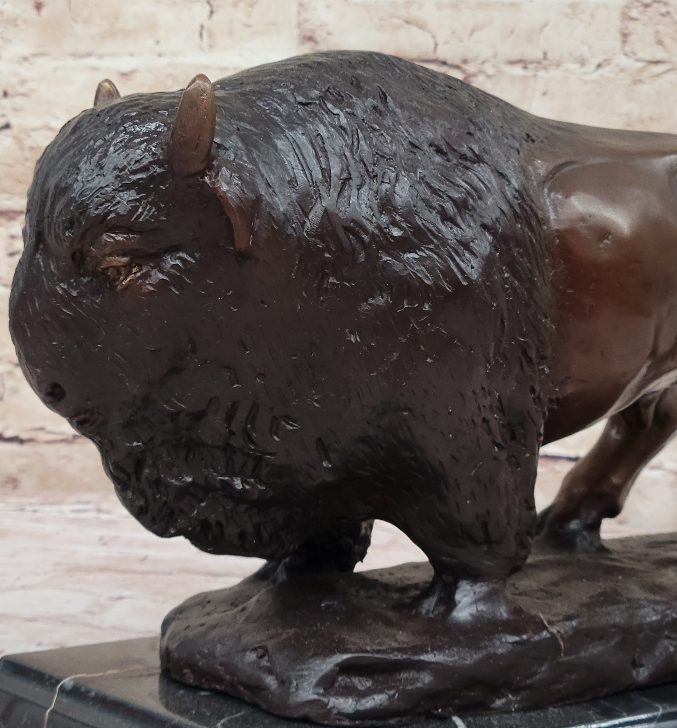 Carl Kauba Bison Buffalo Genuine Bronze Sculpture