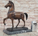 Bronze Horse Sculpture – Elegant Stallion on Marble Base