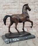 Bronze Horse Sculpture – Elegant Stallion on Marble Base