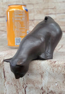 Signed Adorable Cat Bronze Sculpture Hot Cast Lost Wax