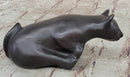 Signed Adorable Cat Bronze Sculpture Hot Cast Lost Wax