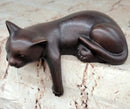 Lazy Cat Bronze – Minimalist Sleeping Kitty Signed Nardini