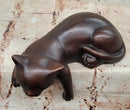 Lazy Cat Bronze – Minimalist Sleeping Kitty Signed Nardini