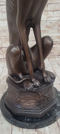 Art Deco Life Size Sitting Greyhound Dog Bronze Sculpture