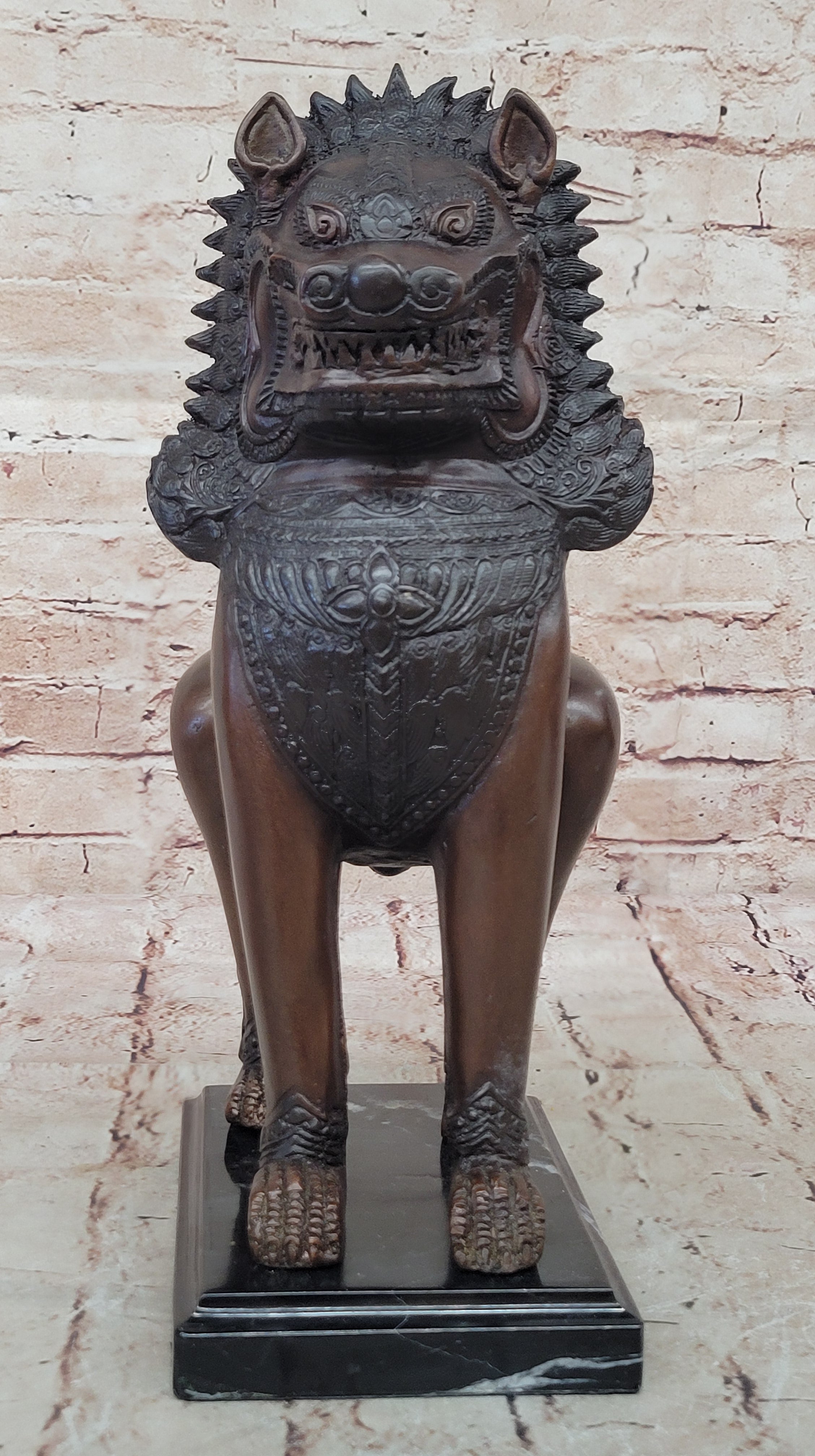 Bronze Foo Dog Guardian – Oriental Protective Lion