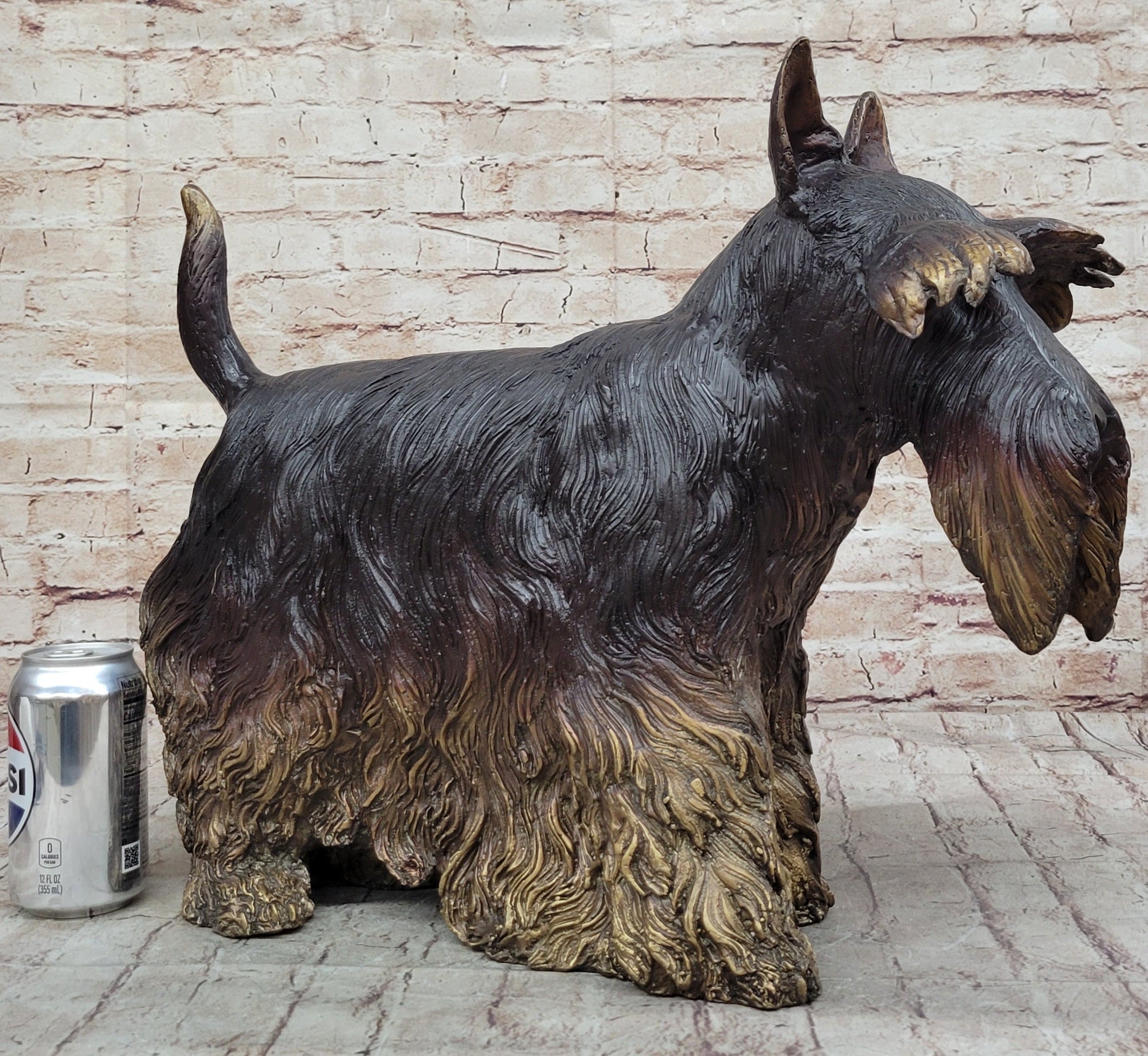 Scottish Terrier Bronze Metal Sculpture 16" x 20"