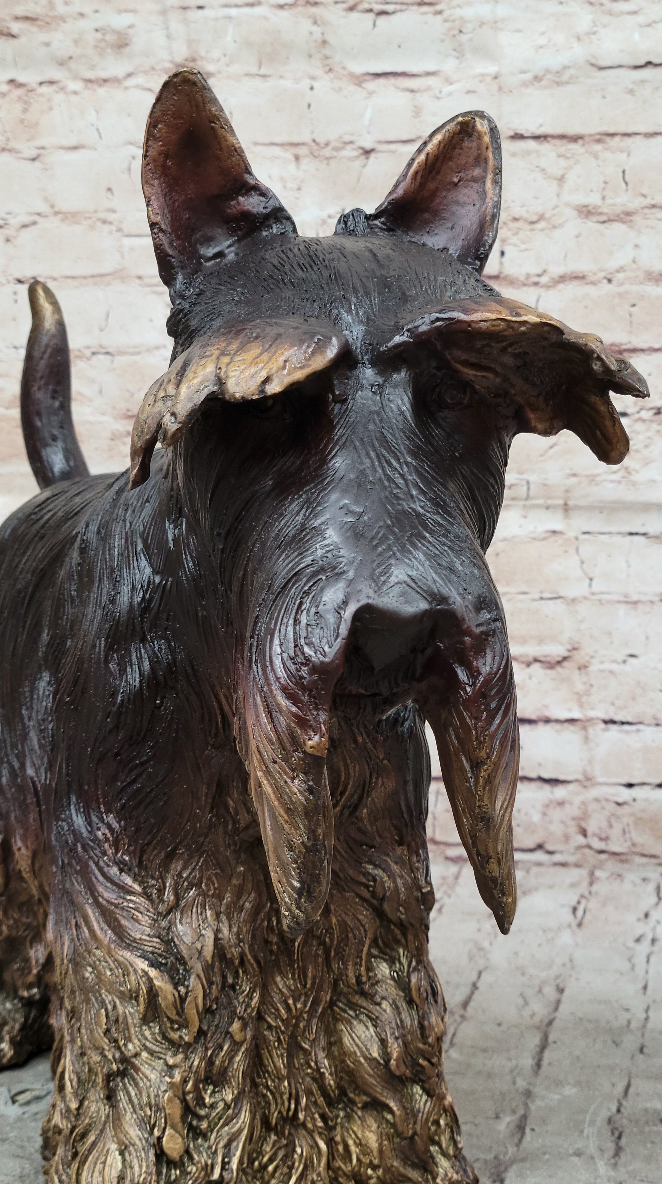 Scottish Terrier Bronze Metal Sculpture 16" x 20"