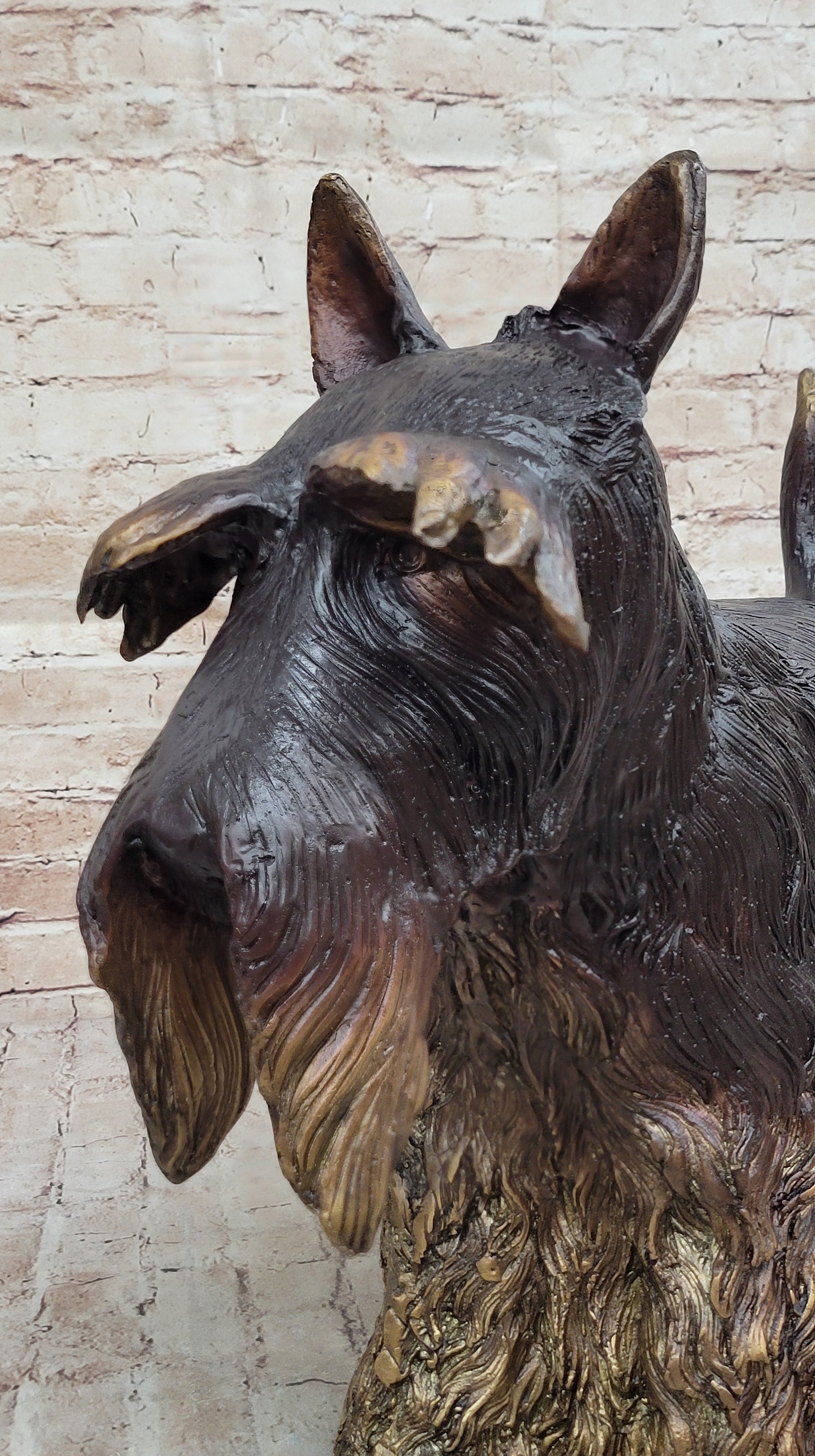 Scottish Terrier Bronze Metal Sculpture 16" x 20"