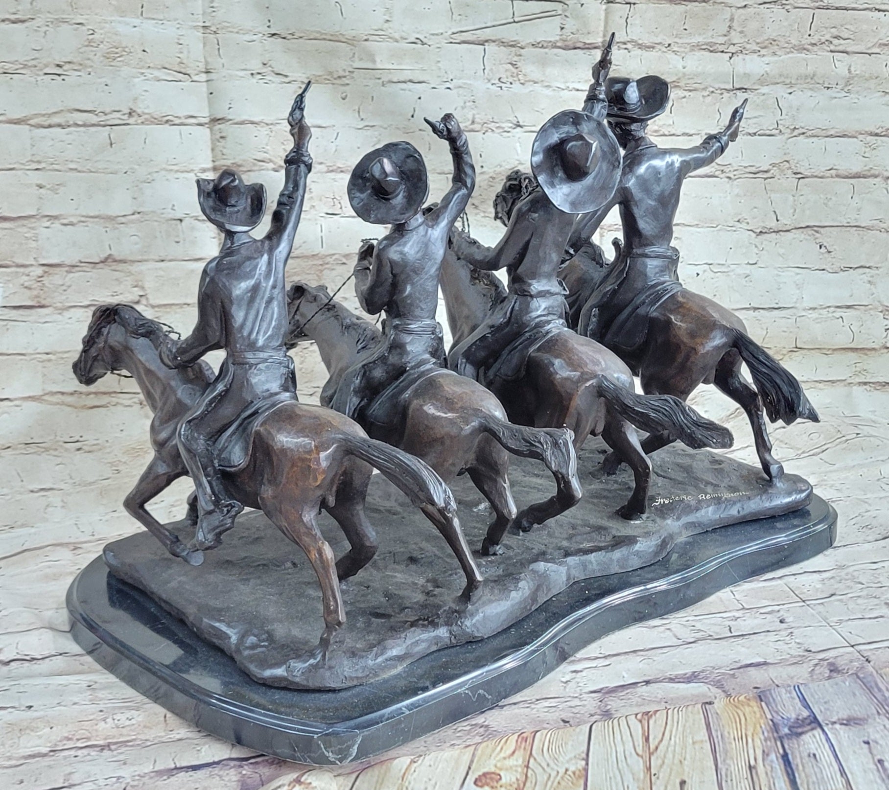 Coming Thru the Rye Bronze Sculpture by Frederic Remington