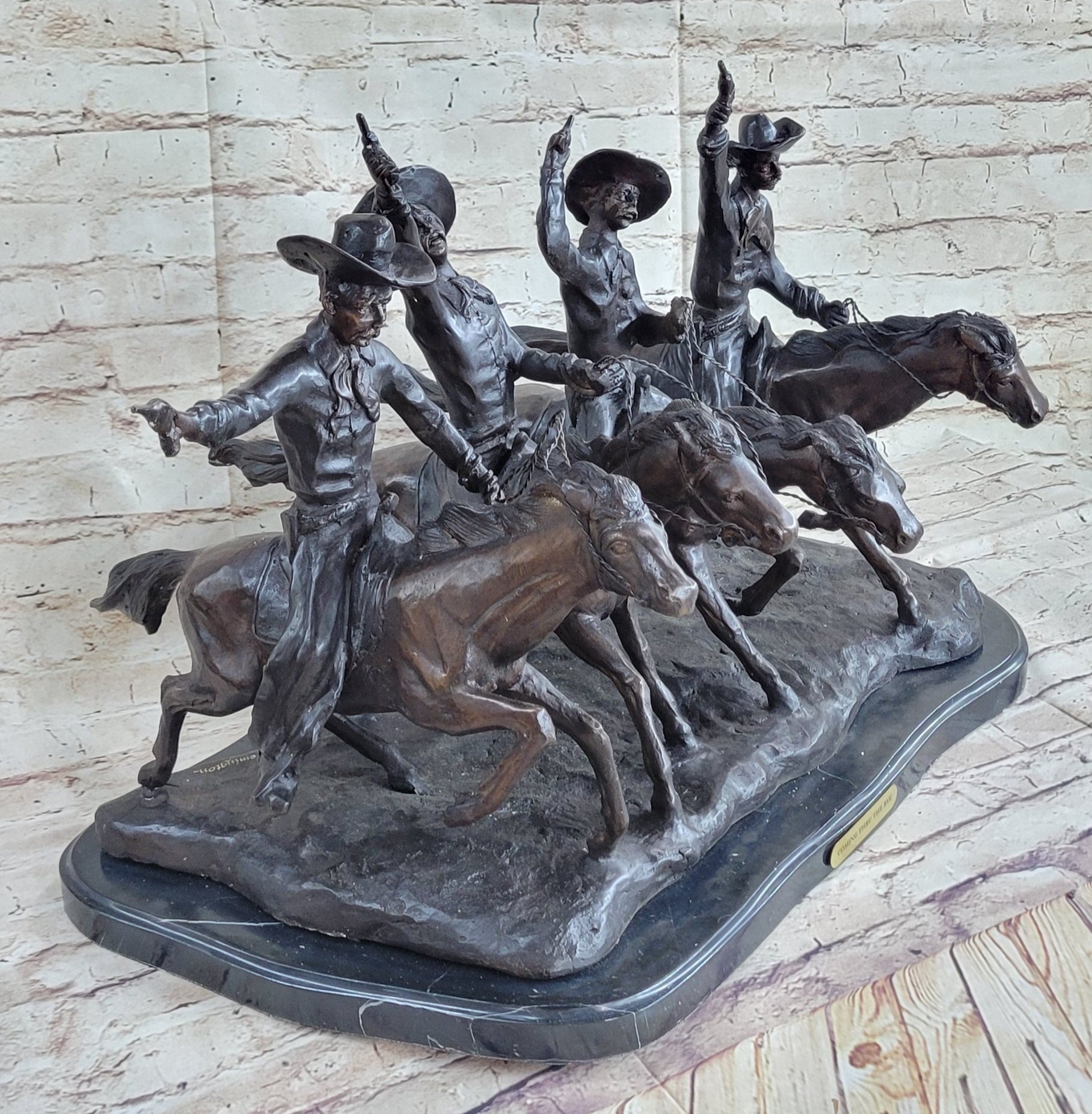 Coming Thru the Rye Bronze Sculpture by Frederic Remington