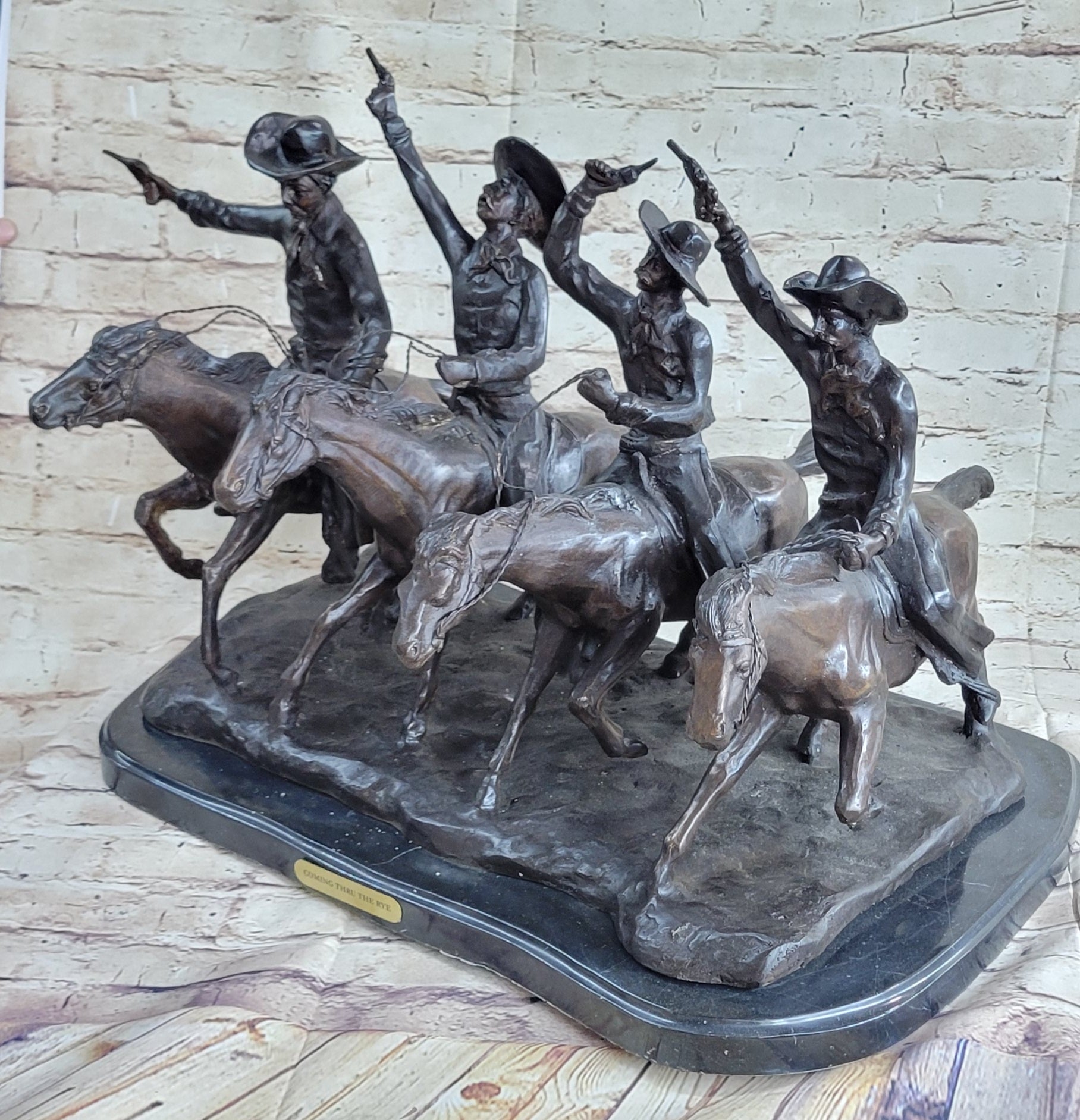 Coming Thru the Rye Bronze Sculpture by Frederic Remington