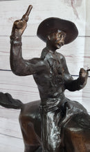 Frederic Remington Bronze Cowboy Will Rogers Sculpture 14" x 16"